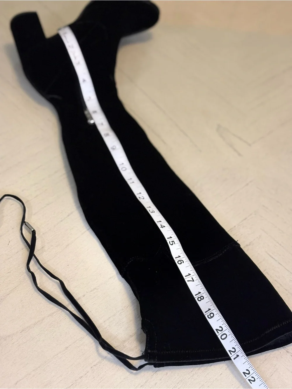Marc Fisher Black Velvet Over-the-Knee Block Heel Boots SZ 6M $129